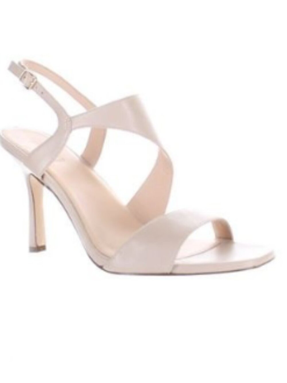 27 Edit Naturalizer Lanie Square Toe Metallic SILVER Leather Dress Sandal 7.5